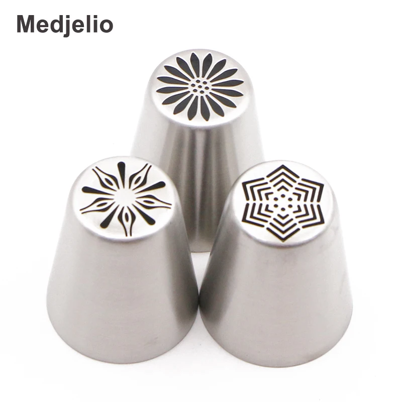 3 шт./компл. наконечники для выпечки торта из нержавеющей стали с изображением