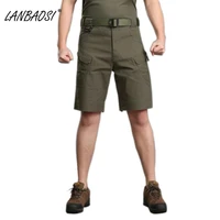 lanbaosi mens army tactical shorts special skills slim wear shorts mens five points outdoor hiking sport short
