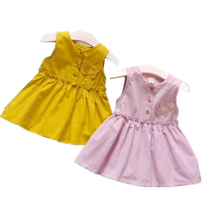 Летнее платье с цветочным рисунком для девочек милое платье-майка принцессы