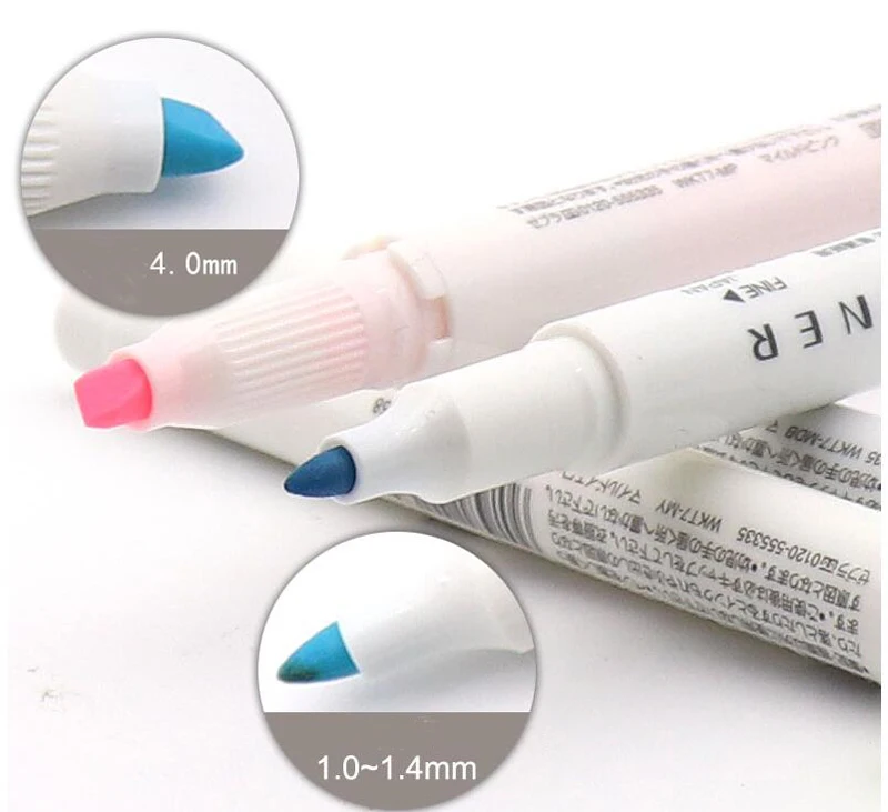 10 шт. Зебра WKT7 MildLiner маркер флуоресцентная ручка с круглым носком/косой двухсторонний школьные офисные принадлежности