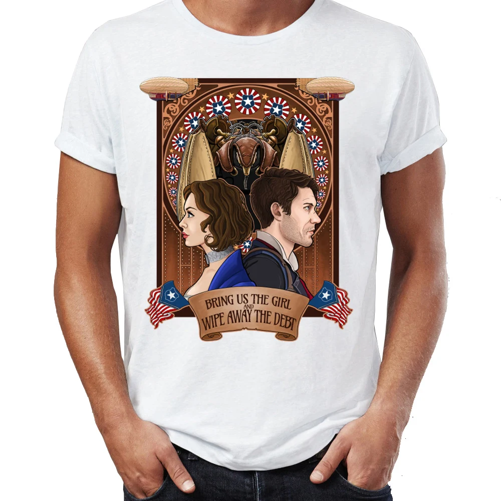 Мужская футболка Bioshock Little Sister And Big Daddy Infinite Elizabeth Rapture Artsy Awesome художественная печатная Футболка футболки Harajuku - Цвет: 11