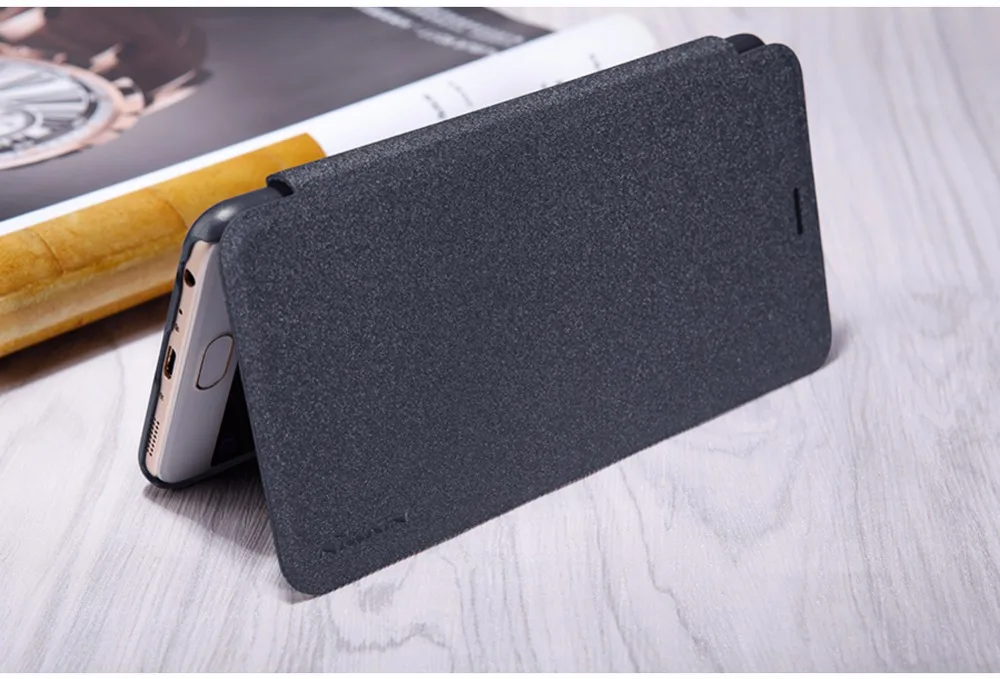 Чехол-книжка NILLKIN Sparkle Series для MEIZU Pro 6 Plus пластиковый чехол из искусственной кожи