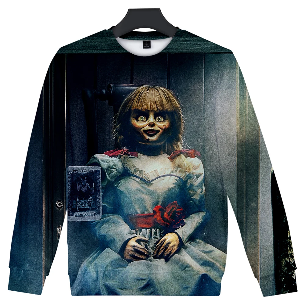 

Свитшот Annabelle с 3D принтом и круглым вырезом для мужчин и женщин, лидер продаж 2019, Повседневная Уличная одежда с длинным рукавом