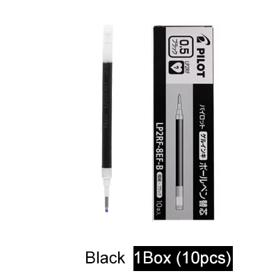 05 Black 10pcs LifeMaster ручка Pilot Juice гелевая ручка повторная заливка для ручка Pilot Juice 0,38 мм/0,5 мм черный/синий/красный большой объем письменные принадлежности LP2RF-8EF - Цвет: 05 Black 10pcs