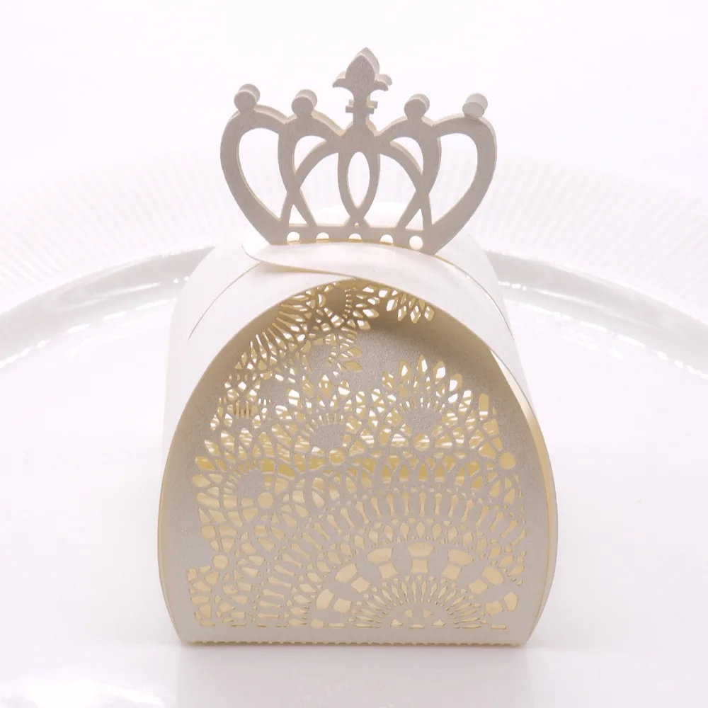 10 шт. Романтический Полые Корона коробка конфет сумка в подарок сувениры на