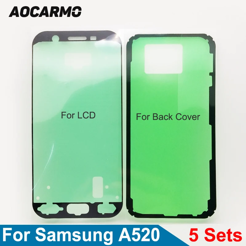 5 компл./лот для Samsung Galaxy A520 A520F A5(2017) передний ЖК дисплей клей задней двери крышка