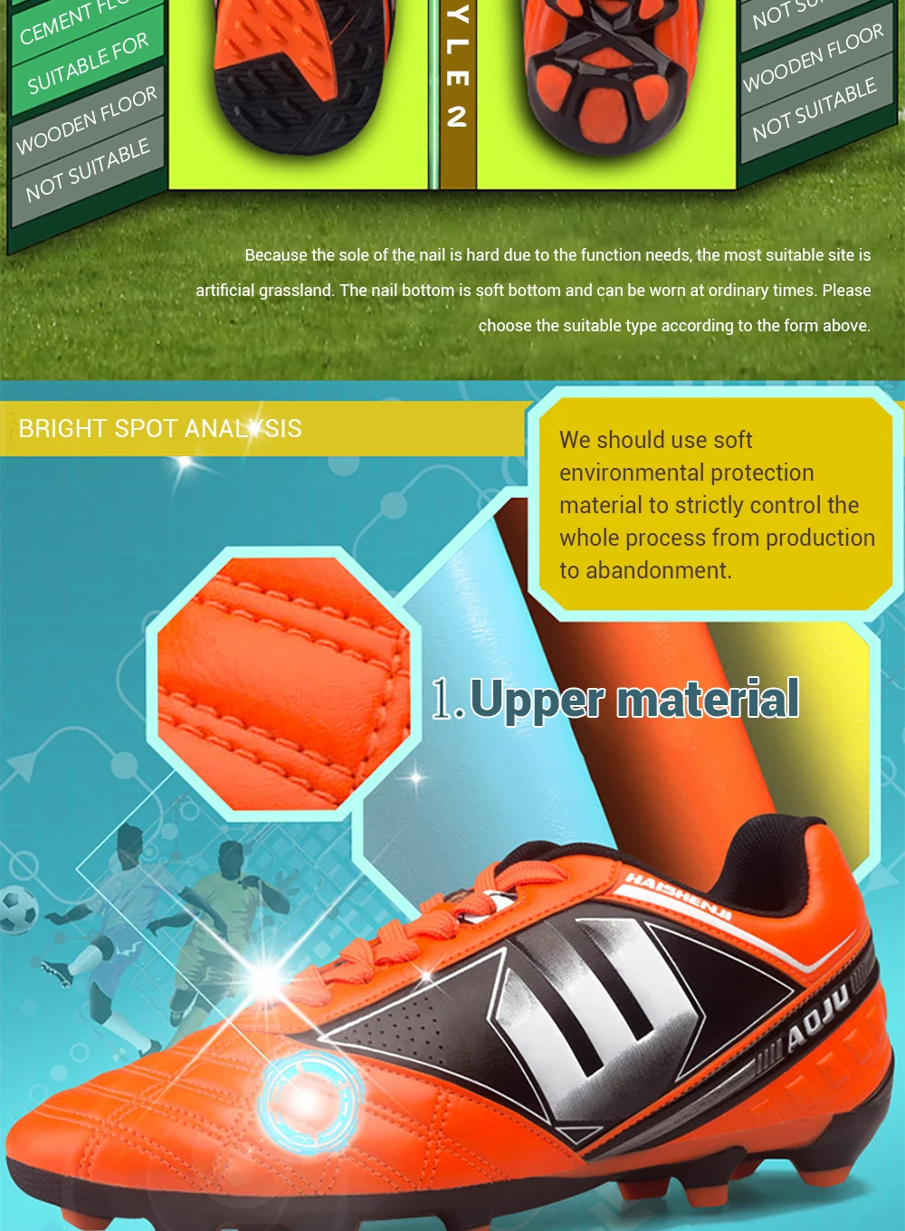 AOJU футбольные бутсы TF, футбольные бутсы, бутсы для тренировок, Botas Chuteira Futsal, футбольные бутсы AG, мужские кроссовки
