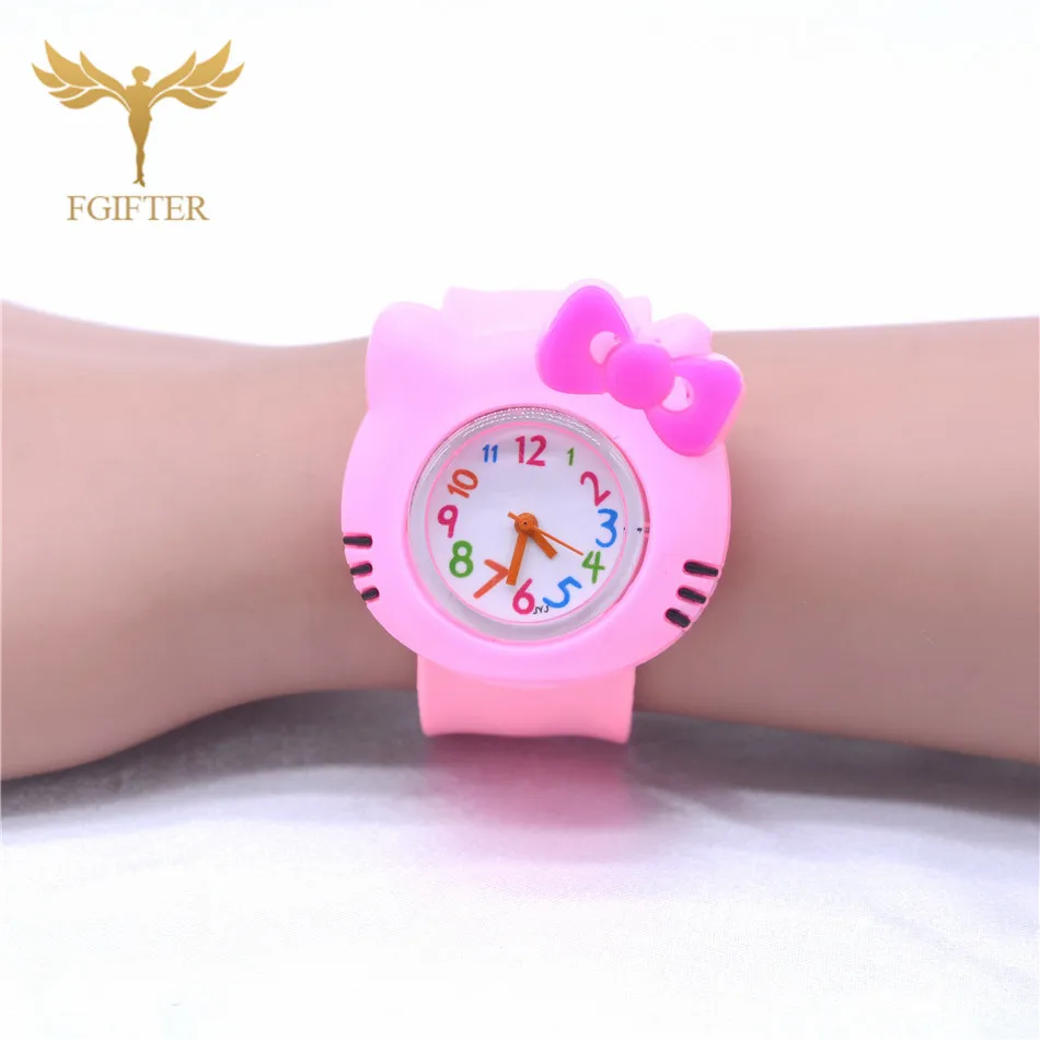 Kids Girls Watches Hot Girls Princess Watches Pink Rubber Cinderella Watch for Kids Girl Plastic Quartz Wristwatch Children's Gift - Цвет: Kids Girls Watches