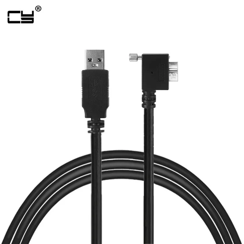 90 градусов правый и левый Угловой Micro USB винт с креплением на 3 0 кабель для