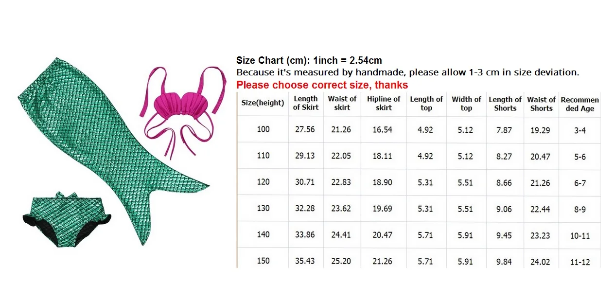 Ариэль русалочка костюм для девочки dress бикини топ набор русалка хвосты детей