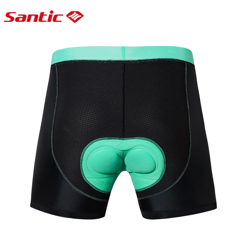 Santic Мужское нижнее белье с подкладом для велоспорта летние шорты Coolmax 4D Pad