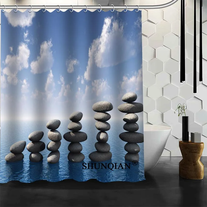 

Custom stone Shower Curtain New arrival bathroom Accessories Bath screens Customized curtain