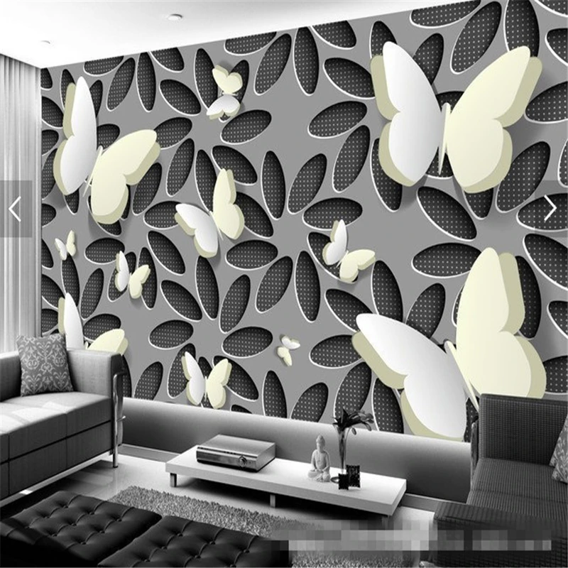 3d обои для телевизора бесшовная фотообои с бабочками|tv wallpaper|wall papercustom |