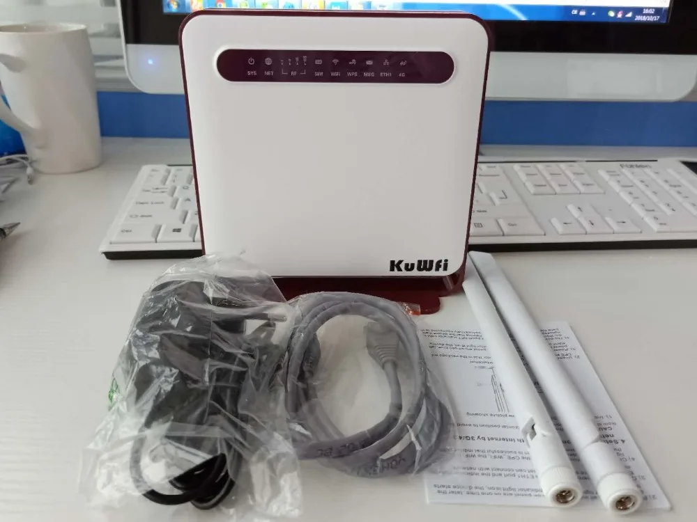 KuWfi 4G WiFi маршрутизатор 300 Мбит/с беспроводной Wi-Fi Мобильный LTE 3G/4G разблокированный CPE маршрутизатор с sim-слотом 4LAN порты Поддержка 32 пользователей Wifi