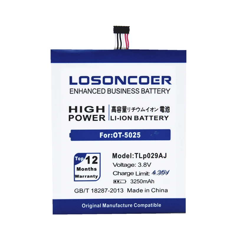 LOSONCOER 3250mAh TLP029AJ TLP029A1 для Alcatel OneTouch Pop 3 5 &quotOT-5025 OT-5025D аккумулятор высокой емкости