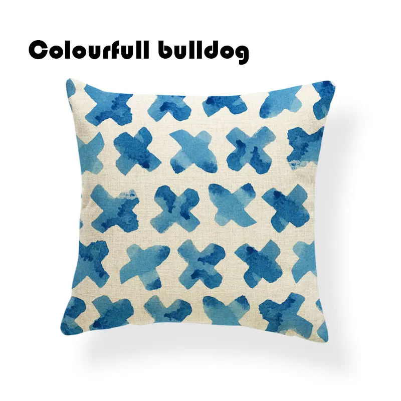 Fun Geometric Mandala Arrow Ikat Tribal Patterns Toss Pillow Childlike Cushion Cover Watercolor Sky Rain Linen Home Office Decor | Дом и сад