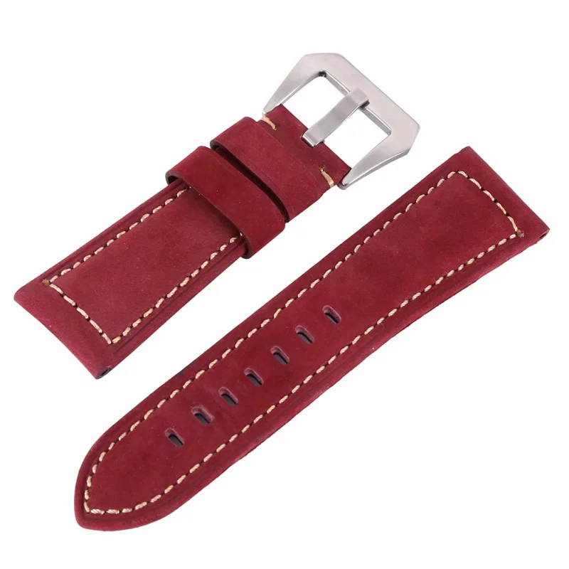 Кожаный ремешок для наручных часов мужчин и женщин с пряжкой из нержавеющей
