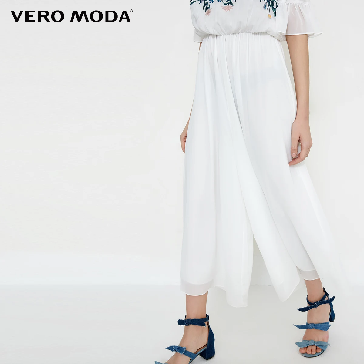 Vero Moda женский свободный комбинезон с вырезом лодочкой и вышивкой | 318144506