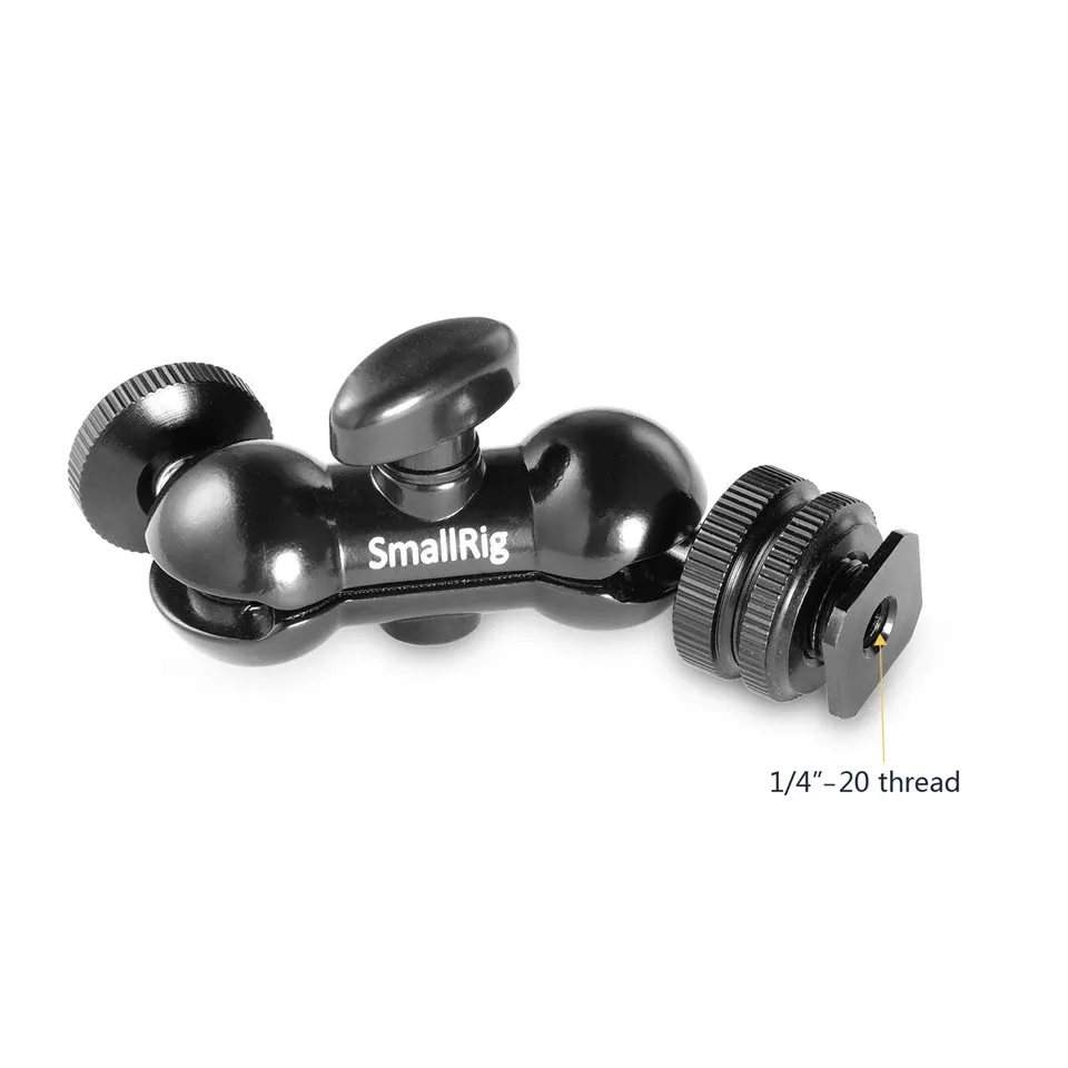 SmallRig многофункциональная двойная шариковая головка шарнирное сочлененное крепление с башмак и 1/4 винт для мониторов светодиодный светильник-1135