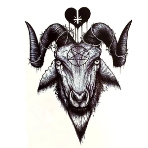 Водостойкие Временные татуировки Minotaur для мужчин, 5 шт.