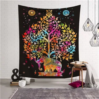 

Индийская мандала, элегантный гобелен, хиппи, настенное богемное покрывало, декоративное одеяло для спальни