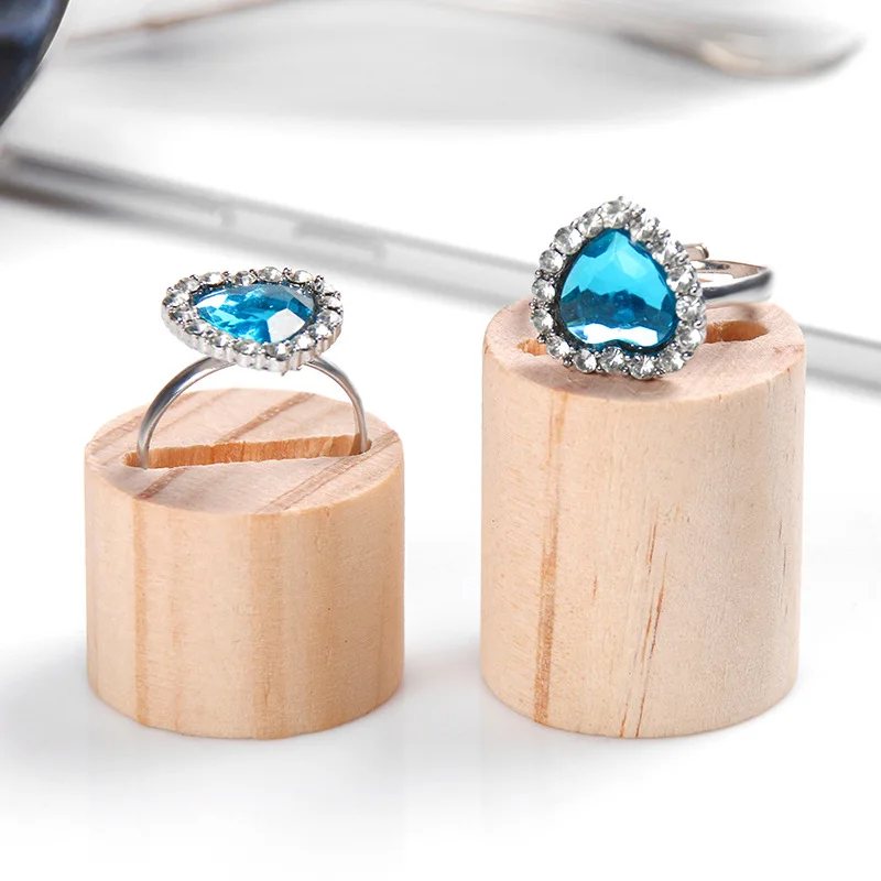 5 шт. держатель для дисплея из цельного дерева с кольцом витрина демонстрации