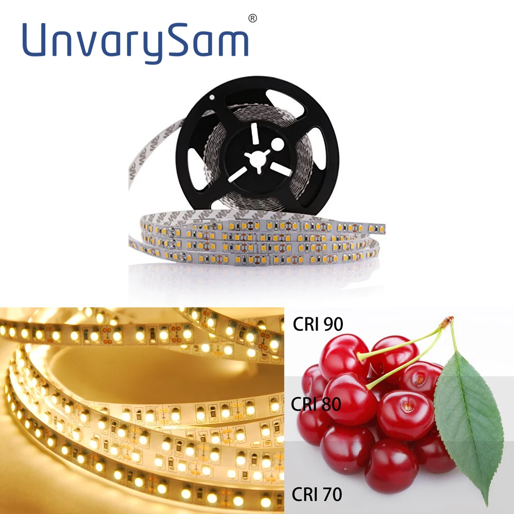 Премиум светодиодные лампы SMD3528 CRI 90 + высокая яркость DC 12V 5M 600 светодиодов 2700K 6500K