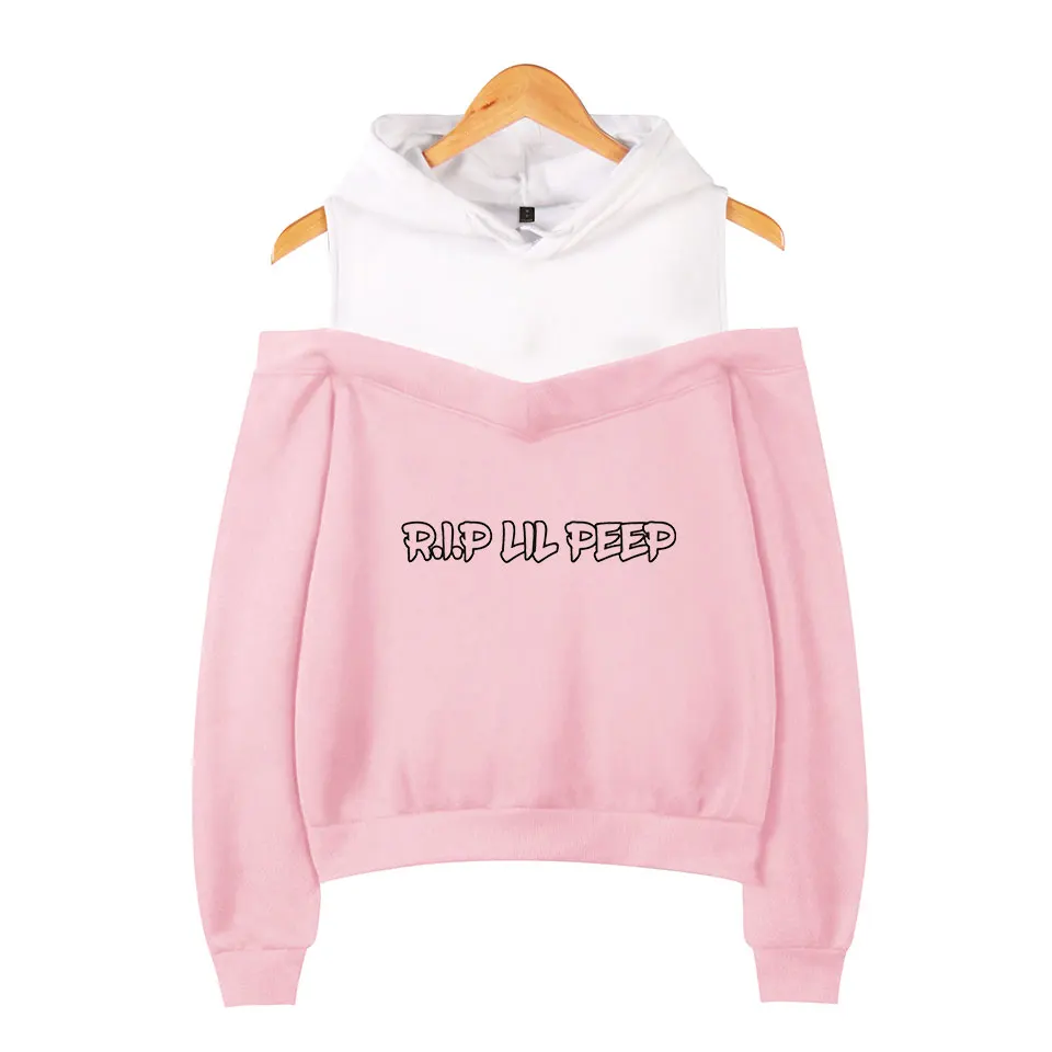 Модные новые толстовки Frdun Tommy LIL PEEP свитшоты Женский рукав с открытыми плечами