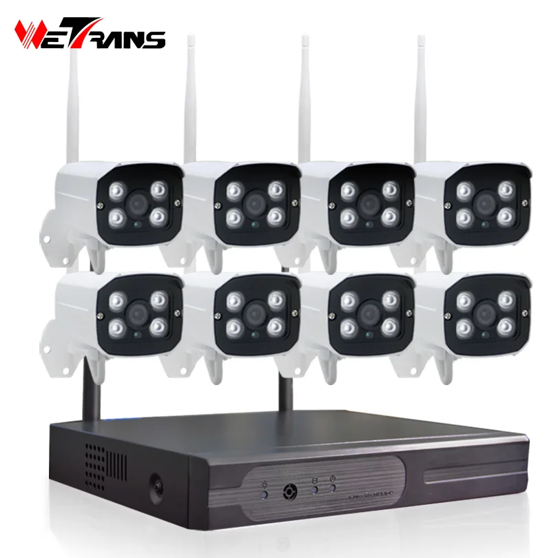 Камеры безопасности системы видеонаблюдения ip камеры wifi Открытый 1080 P 8CH комплект