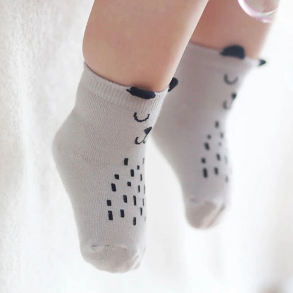 1 пара весенне-зимние хлопковые нескользящие носки для новорожденных милые