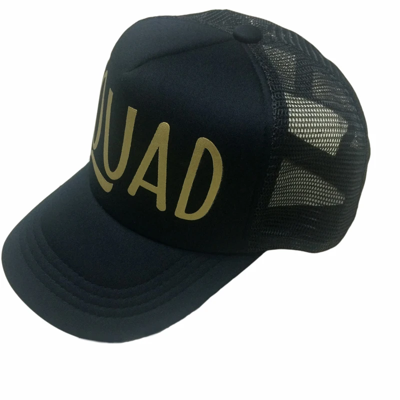 Новый SQUAD бейсболка s унисекс выйти замуж squad Золотой белая печать сетки модные