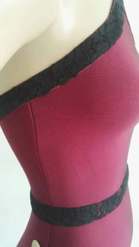 Летние модные пикантные Холтер спинки цвет красного вина Бандажное платье 2017