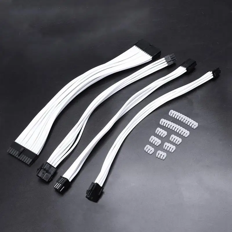Базовый комплект удлинительного кабеля 1 шт. Atx 24Pin/Eps 4 + 4Pin/Pci-E 8Pin/Pci-E 6Pin