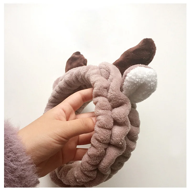 Милу олень Рог Женская повязка на голову для детей с бантиком эластичной