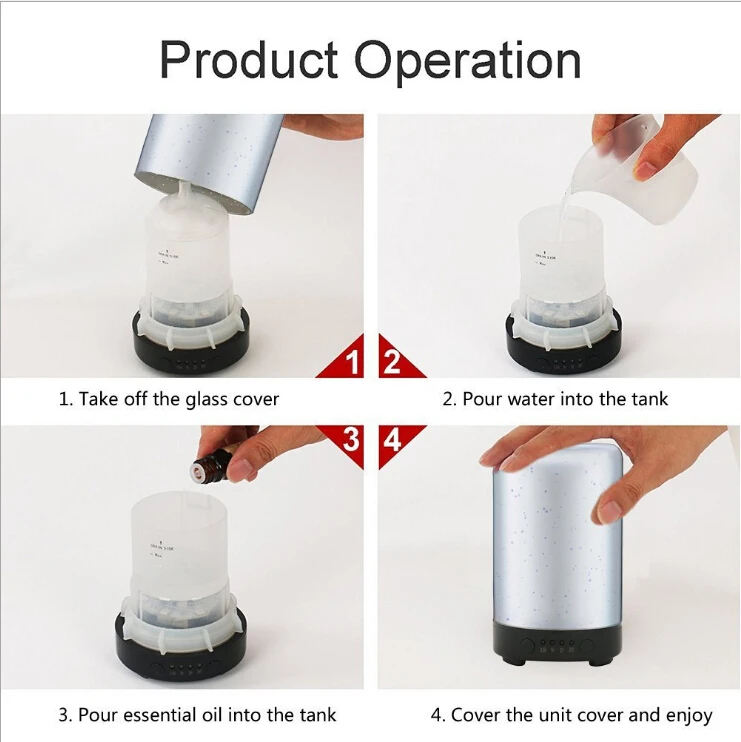 100 ml 3D Constellation Glass Ultrasonic Air Humidifier with LED Night Aroma Lamp Aromatherapy Essential Oil Diffuser for Home | Бытовая