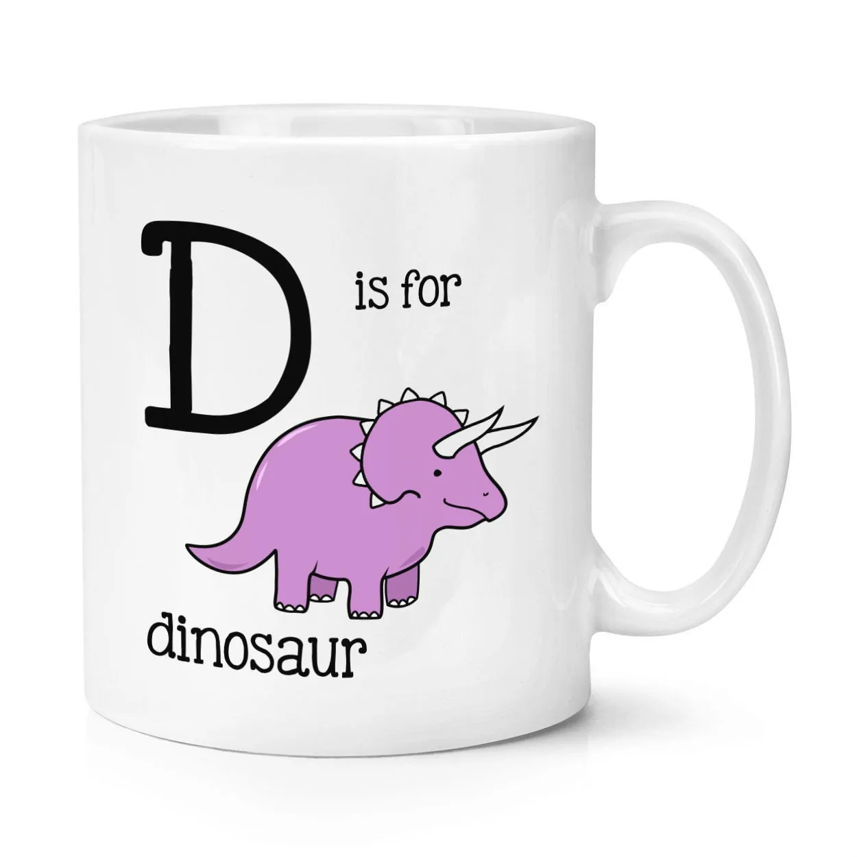 Кружка с буквой D для динозавра 10 унций забавная кофейная керамическая кружка