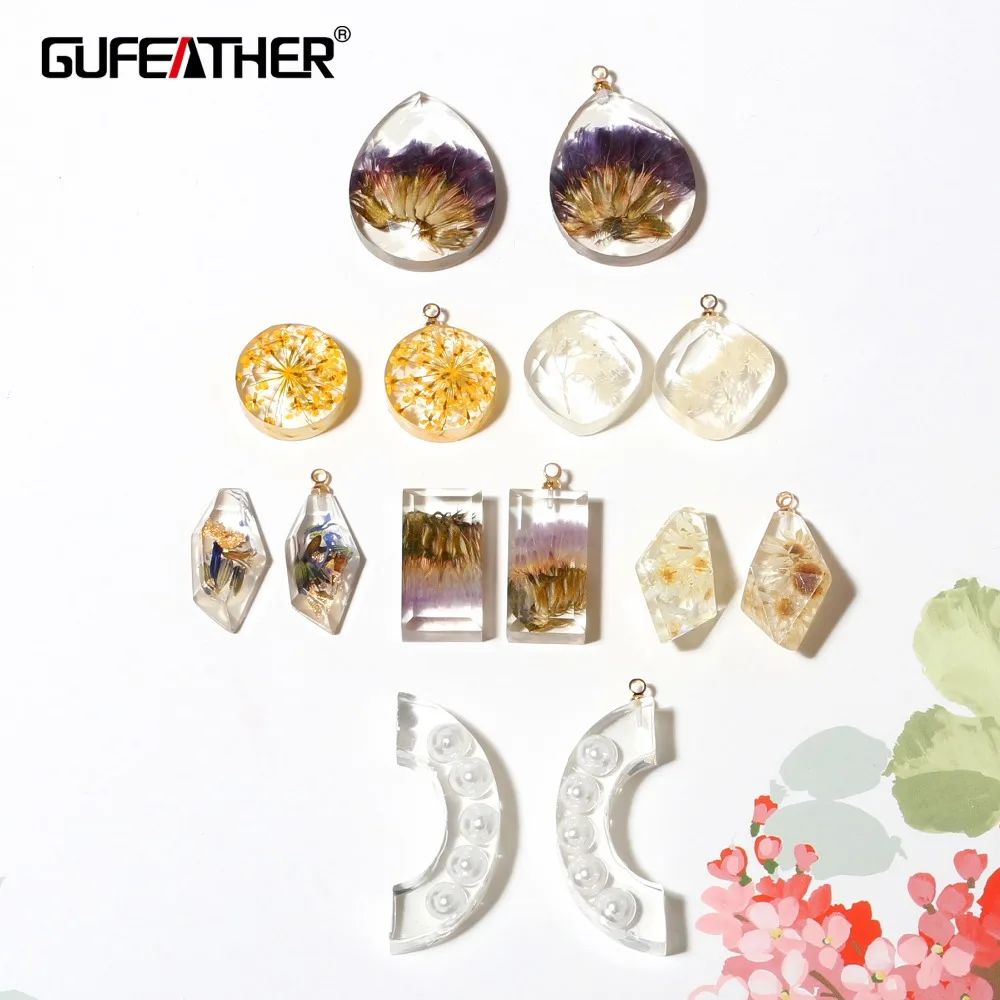Серьги GUFEATHER M326 для самостоятельного изготовления ювелирных изделий акриловая