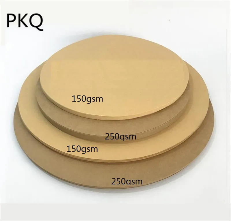 50 шт. коричневая крафт бумага круглая 150gsm/250gsm переработанная лист пустой для