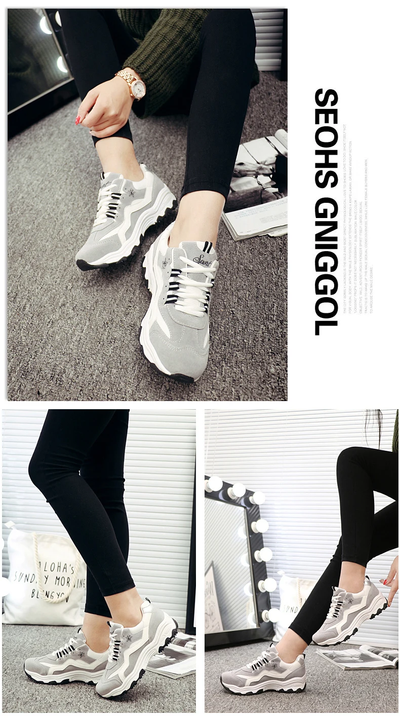 Baideng/черные спортивные кроссовки для женщин; Новинка года; модные розовые кроссовки для женщин; обувь на платформе, увеличивающая рост; Zapatillas