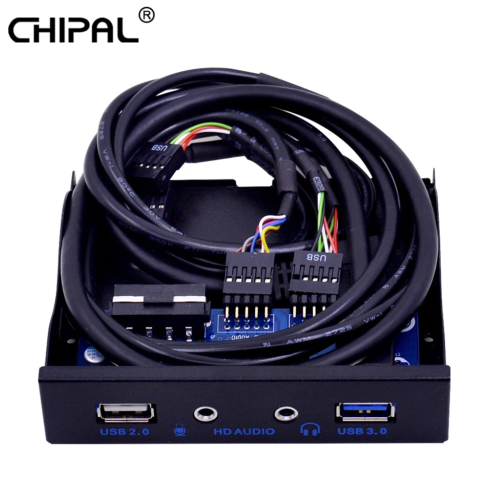 CHIPAL 20 контактный 4 портовый USB 2 0 3 концентратор HD audio3 5 мм разъем для наушников