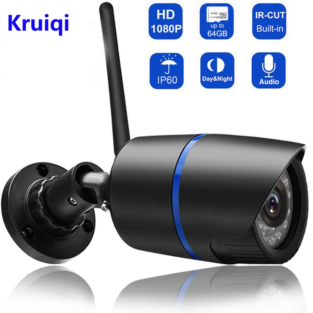 Водонепроницаемая Wi Fi IP камера Kruiqi 720P 1080 МП Onvif|Камеры видеонаблюдения| |