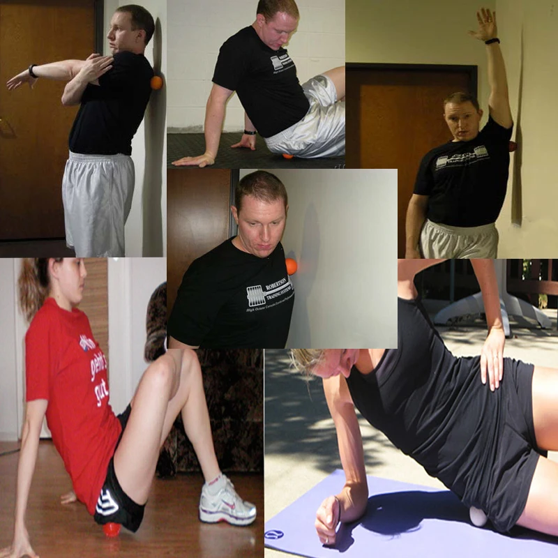 Massage Ball 100% Rubber Hockey Lacrosse 64mm Trigger Point Relaxation Self | Fitness Balls