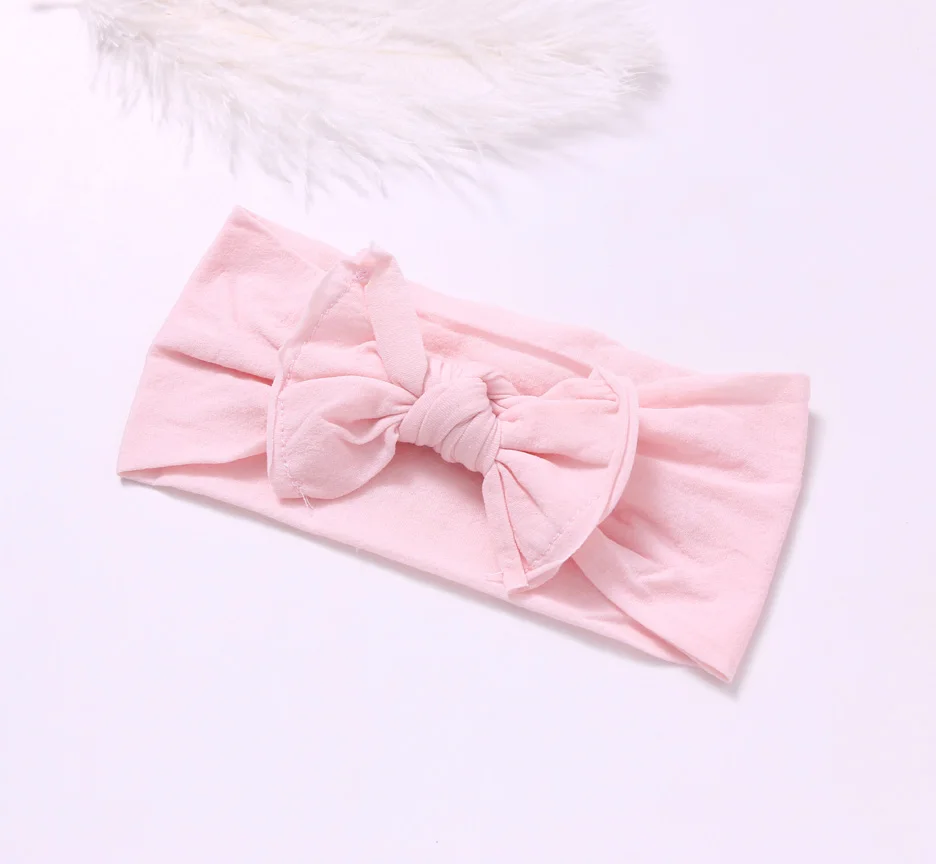Style D-Peach pink Нейлон обруч с бантом, универсальный размер, Узел Лук нейлоновые оголовья, широкие нейлоновые головные уборы вы выбираете цвет - Цвет: Style D-Peach pink