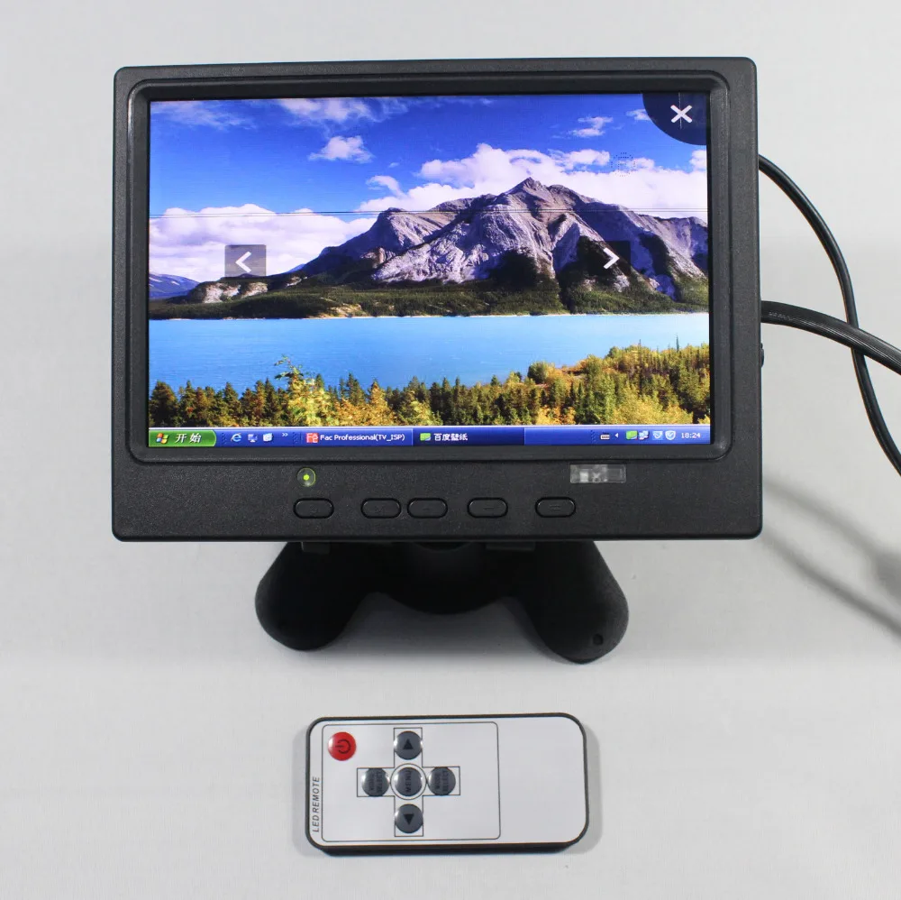 

7inch Lcd monitor 1280*800 with HD MI+VGA+AV input signal +Europe Power supply for bus and desk monitor VS-T0702UNB-V1