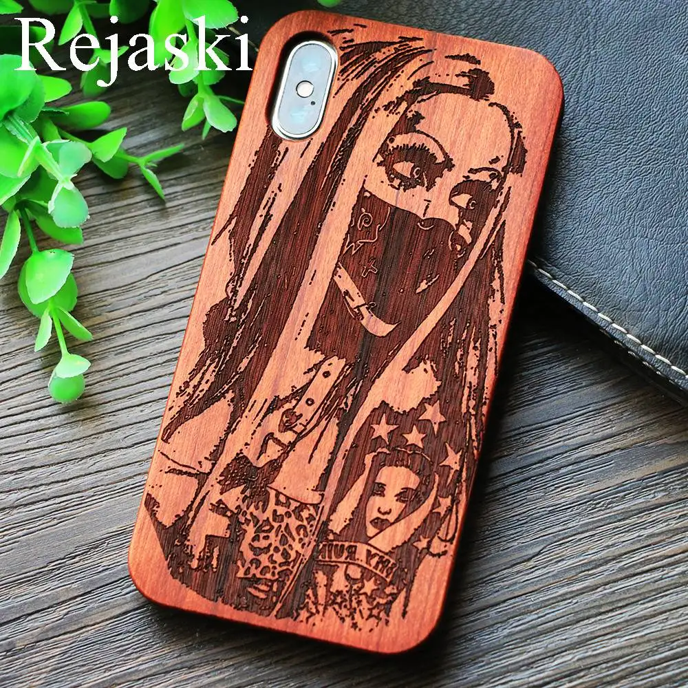 Крутой сексуальный Гангстер Дизайн Деревянный чехол для iPhone X XS XR Xs Max Маска Панк