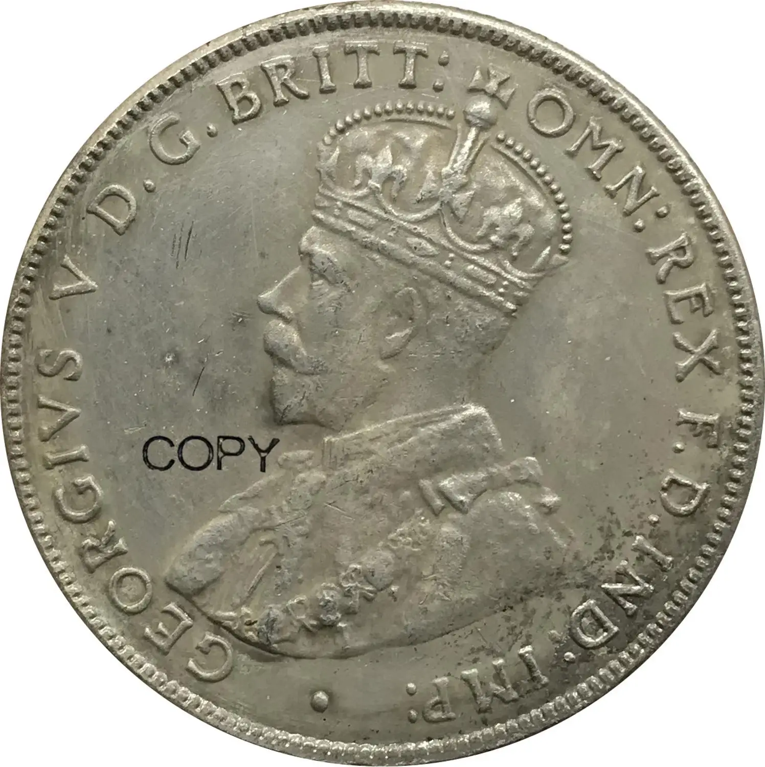 Фото Австралия Джордж V 1934 год 1 Флорин два шиллинга Cuproickel посеребренные копии монет Австралия Джордж V 1934 год 1 Флорин два шиллинга Cuproickel посеребренные копии монет