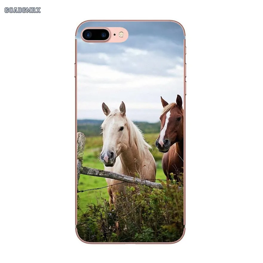 Мягкие прозрачные чехлы для iPhone 6 6S 7 8 Plus X XS MAX XR 4 4S 5 5S SE 5C андалузская лошадь