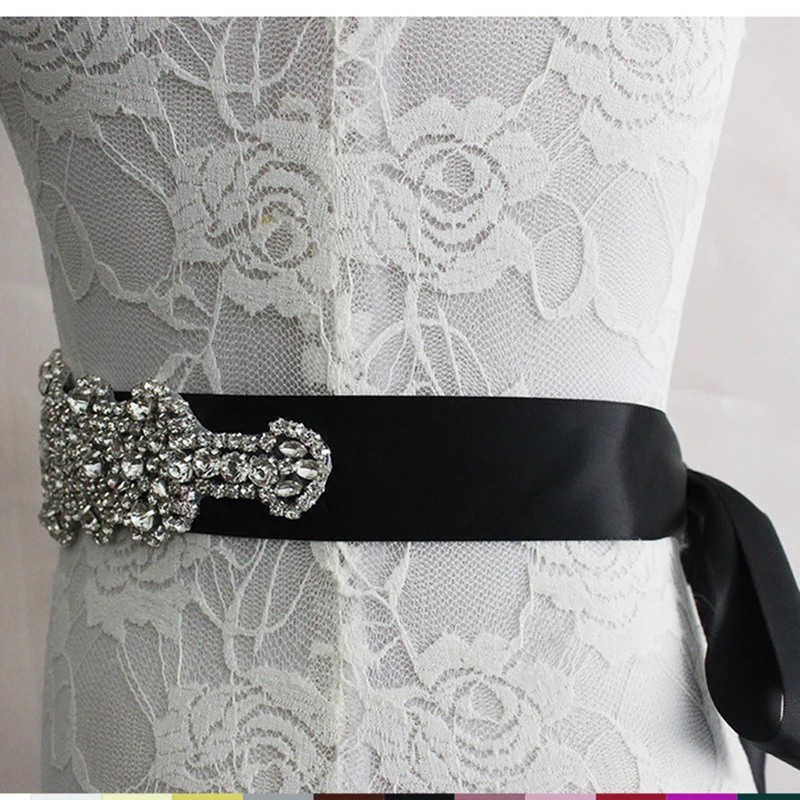 Кристальные Платья для подружек невесты атласные стразы свадебное платье пояс