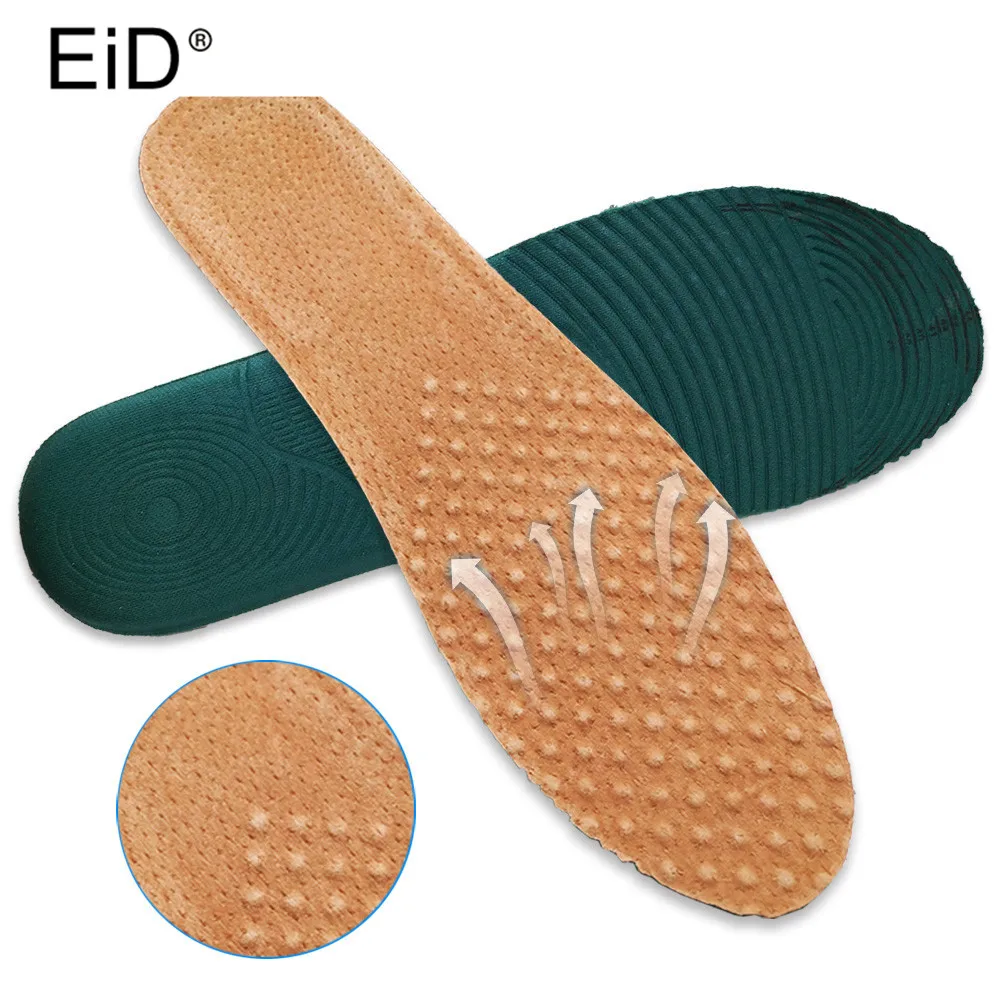 Ортопедические стельки из свиной кожи EID для плоскостопия с супинатором