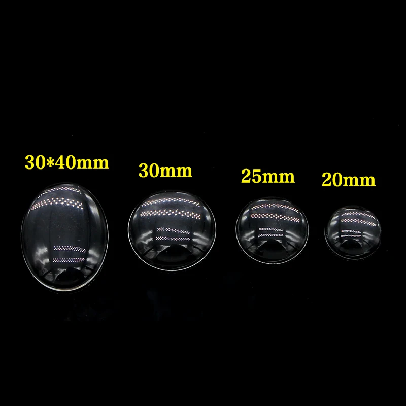 6 шт./лот 30 мм дешевле Круглый плоская задняя прозрачная стеклянная крышка